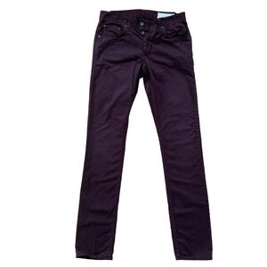 Rag&bone Standard Issue fit 2 slim leg khaki lightweight cotton burgundy size 30